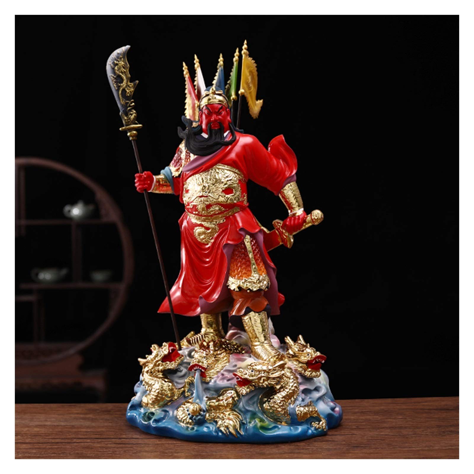 Statue de Guan Gong protectrice pour sécuriser l'entreprise
