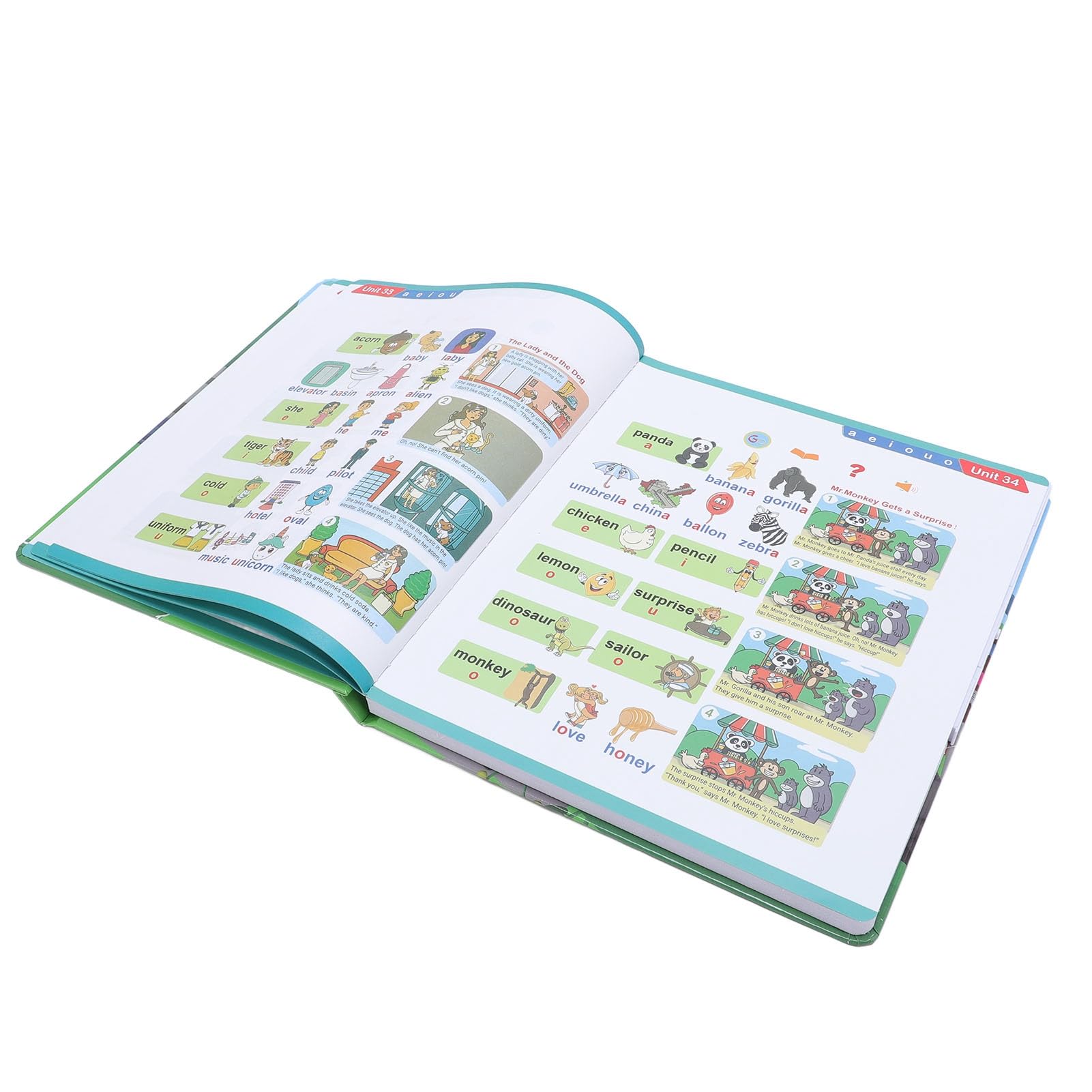 Interactive English Book, Master 36 Core Sounds, 5 Level Curriculum, Short & Long Vowels, Blending Instruction, Continuous Support, for Children Over 3 Years Old