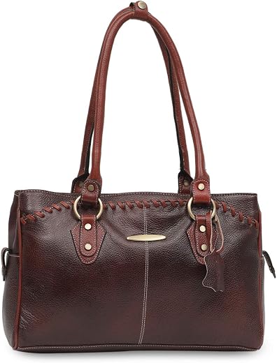 GENWAYNE Women's Leather Handbag | Stylish Shoulder Bag for Office, College & Daily Use | Spacious Tote Purse for Women & ...