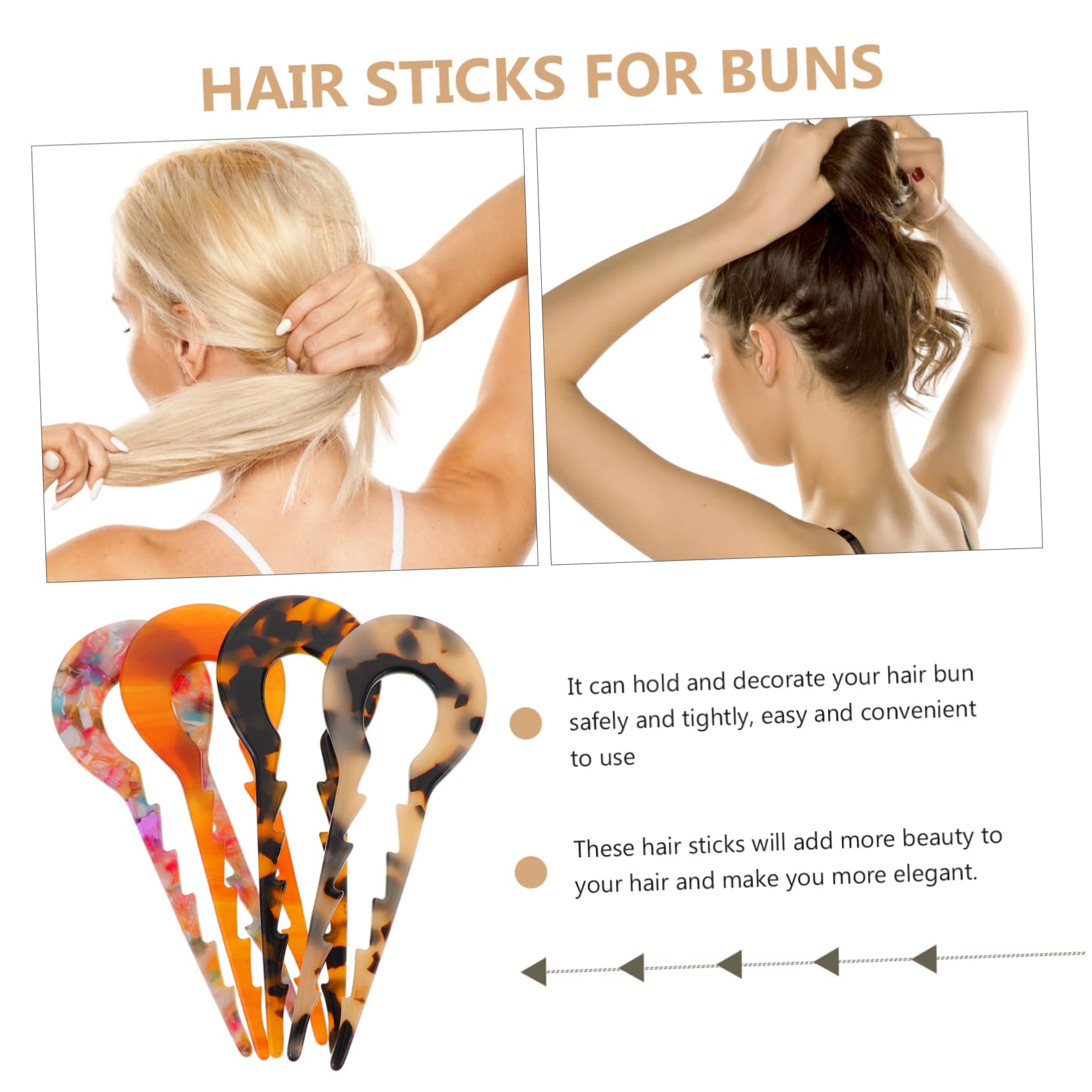 Healeved 16stücke U-förmige Haarnadeln Aus Acetat Rutschfeste Haarspangen Schildpatt Und Blumenmuster Elegantes Haarschmuck Für Hochzeiten Und Besondere Anlässe