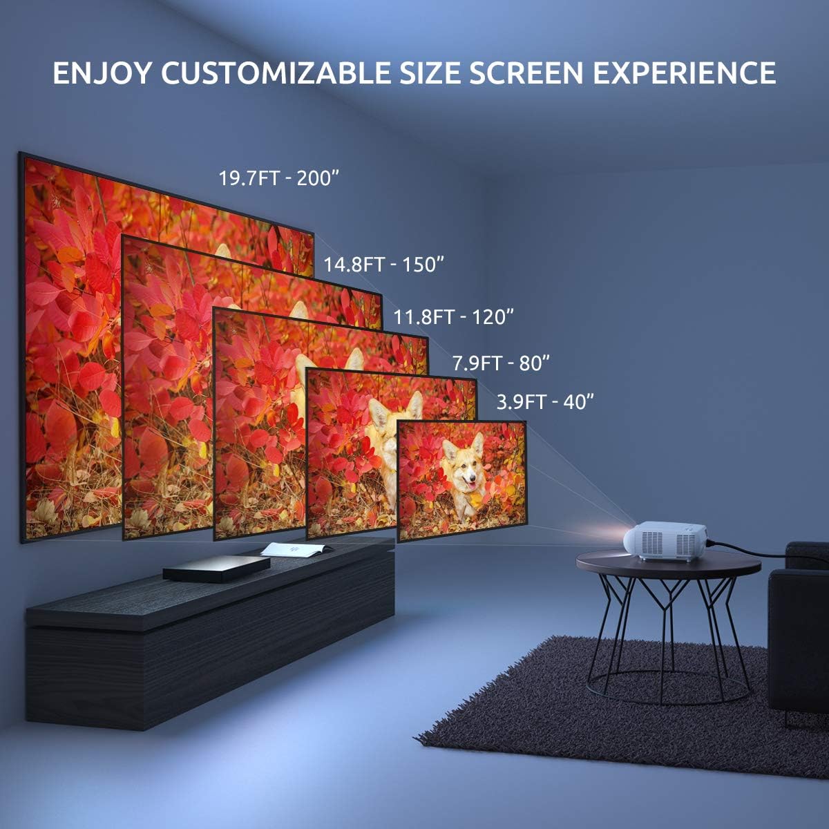 New Product Video Projector 1080P Supported, Crenova Mini Projector 6500 Lux Home Movie Projector, 200'' Display Projector, 50,000Hrs LED Life Work with Phone, PC, Mac, TV Stick, PS4, HDMI, USB for Home Theater New Product Video Projector 1080P Supported, Crenova Mini Projector 6500 Lux Home Movie Projector, 200'' Display Projector, 50,000Hrs LED Life Work with Phone, PC, Mac, TV Stick, PS4, HDMI, USB for Home Theater