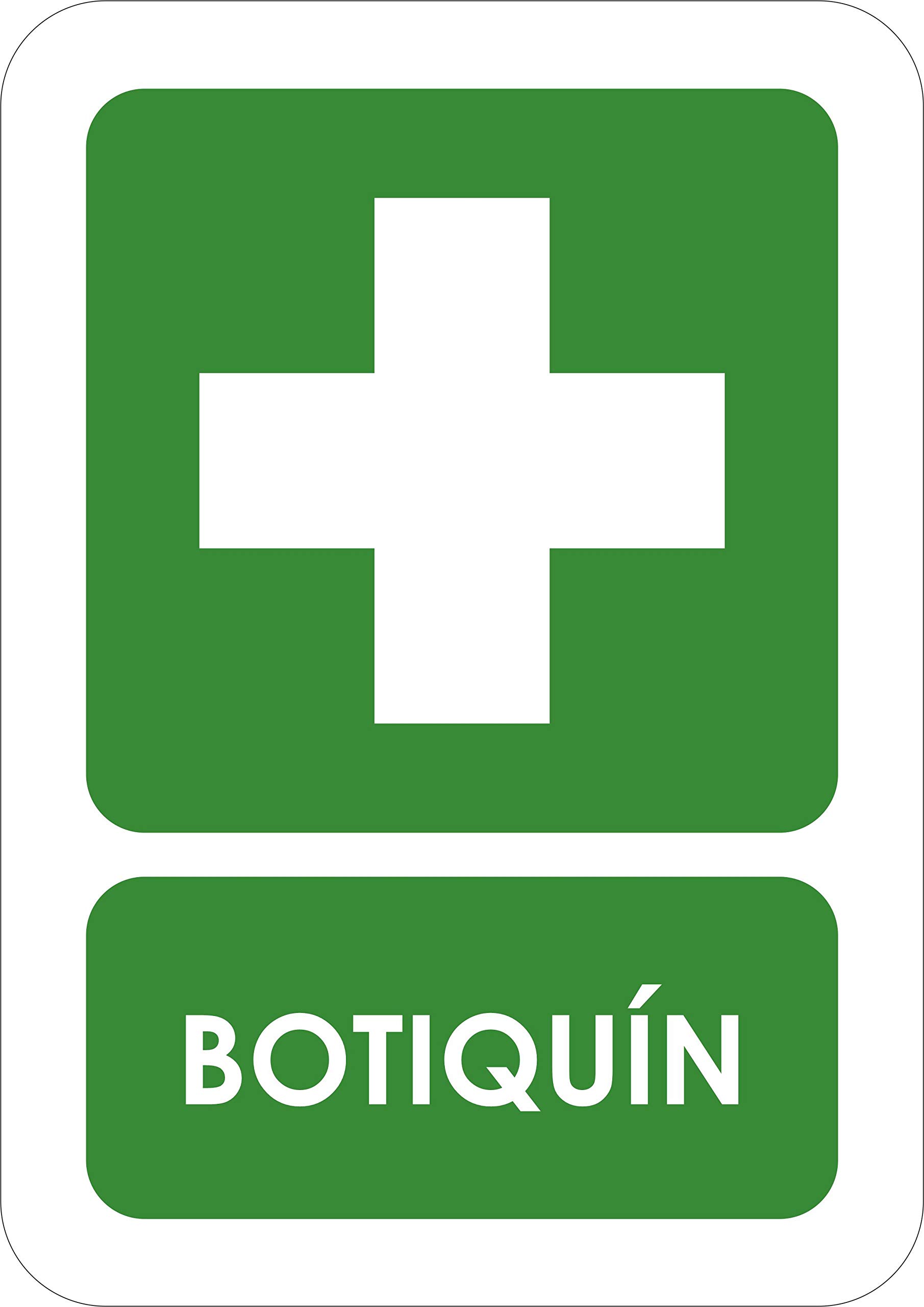 Oedim Pack 10 Señales PVC Botiquín | 14,80x21cm Material PVC Resistente