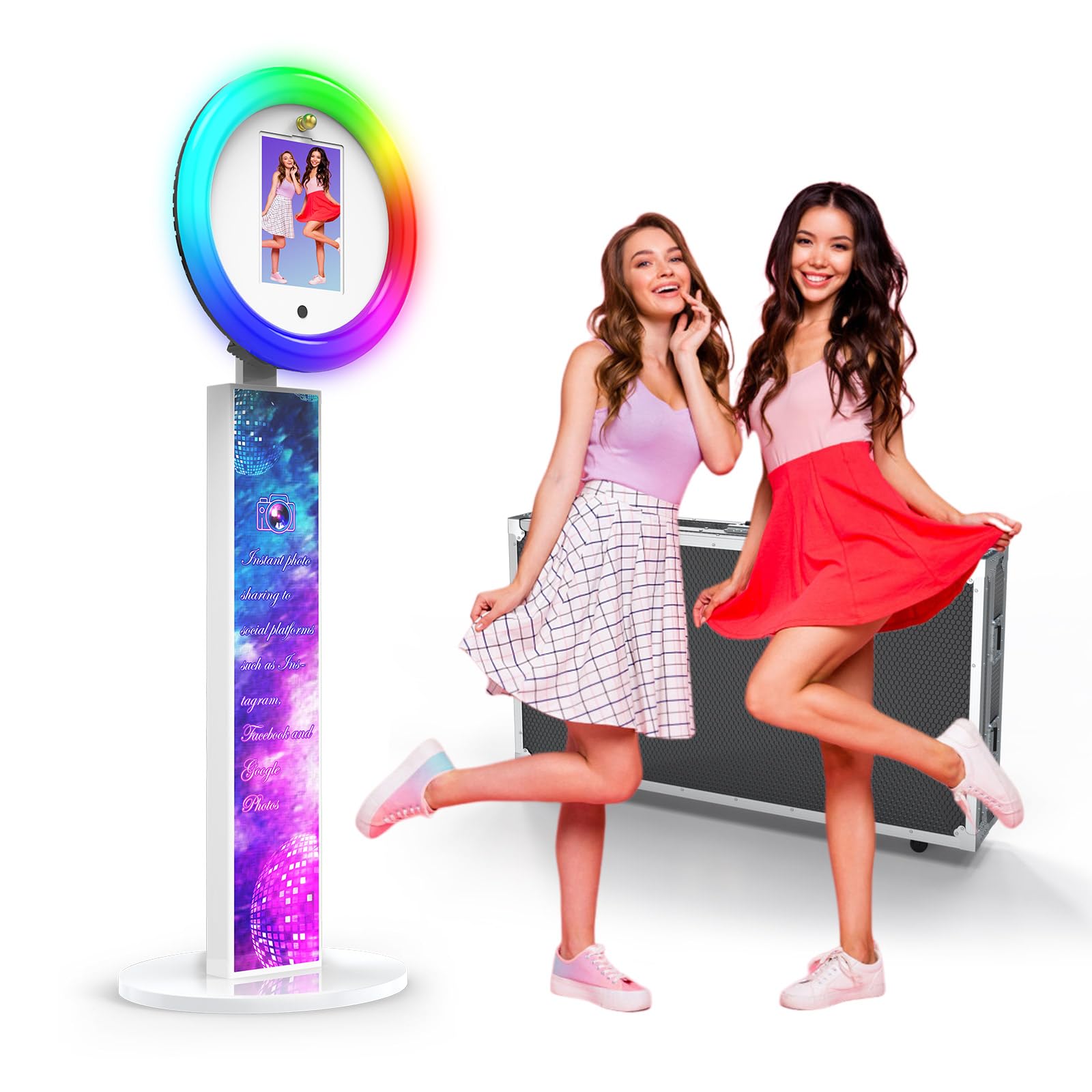 Amazon.com : Portable Photo Booth with 22 Inch RGB Ring Light