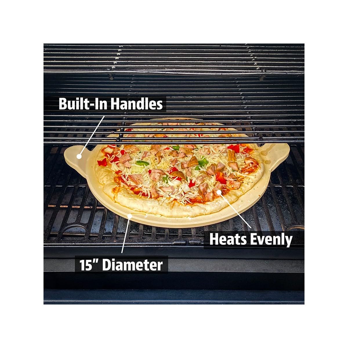PIT BOSS Pierre à Pizza Ø 38 cm pour Barbecue ou kamado