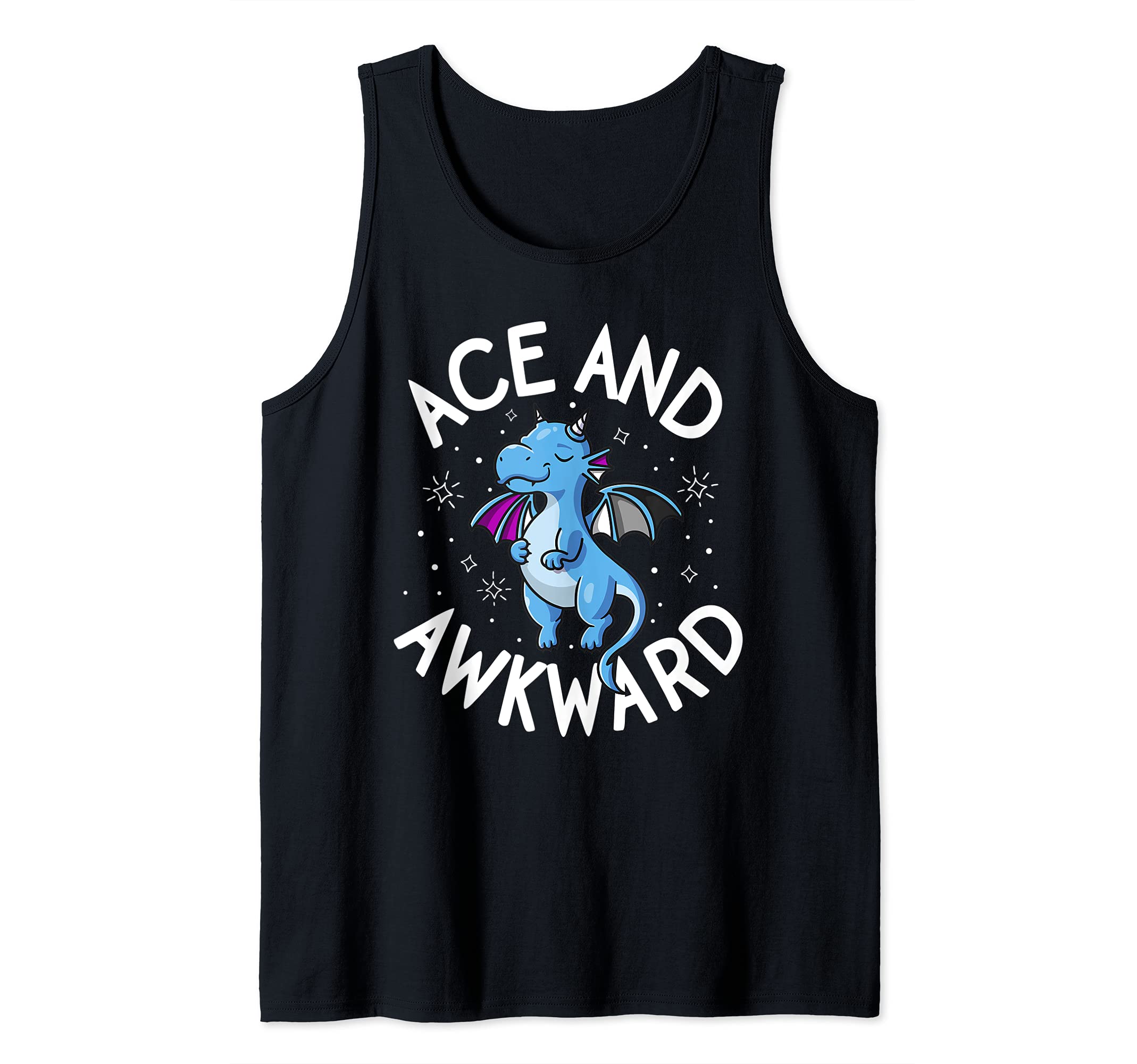 Ace And Awkward Asexual Dragon Kawaii LGBT Pride Geek Tank Top