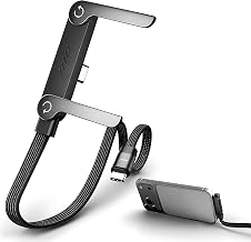 MAK Nylon Braided 240W Fast Charging Cable with Foldable Stand, Type-C Data Sync & Charging Cord, Tangle-Free Design Compatible with iPhone 17, iPhone 17 Pro Max & Laptops.