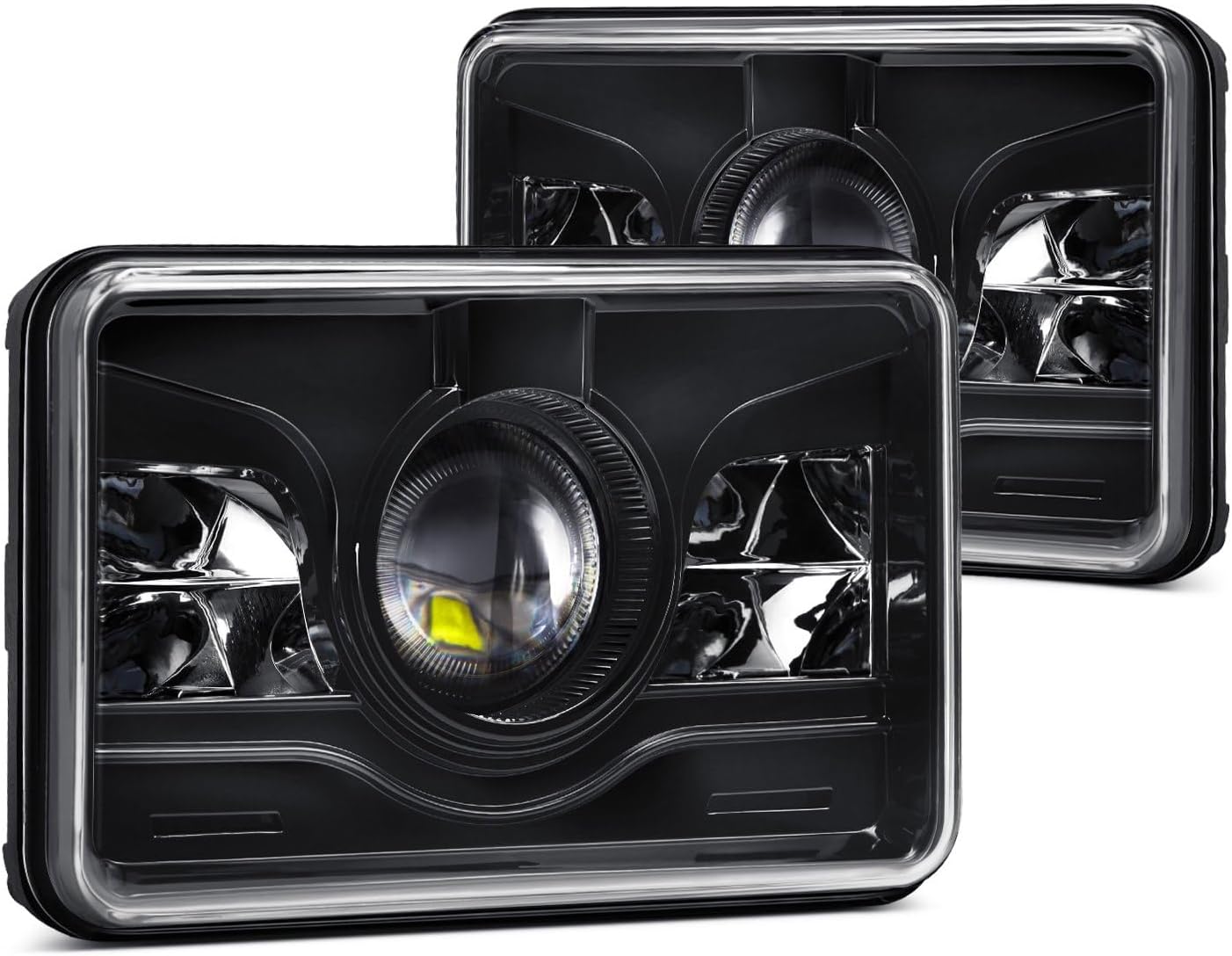 VNHLOVO 4x6 Rectangular Projector LED Headlights,H4656 4652 H4651 H4666 Head Lights