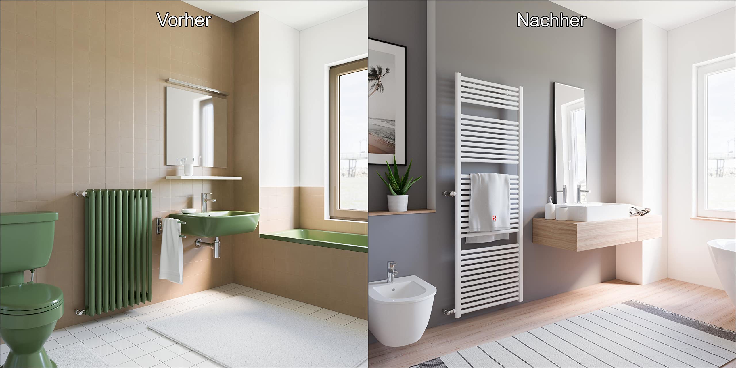 Schulte Munich Special EP1690050 04 Bathroom Radiator with Side 