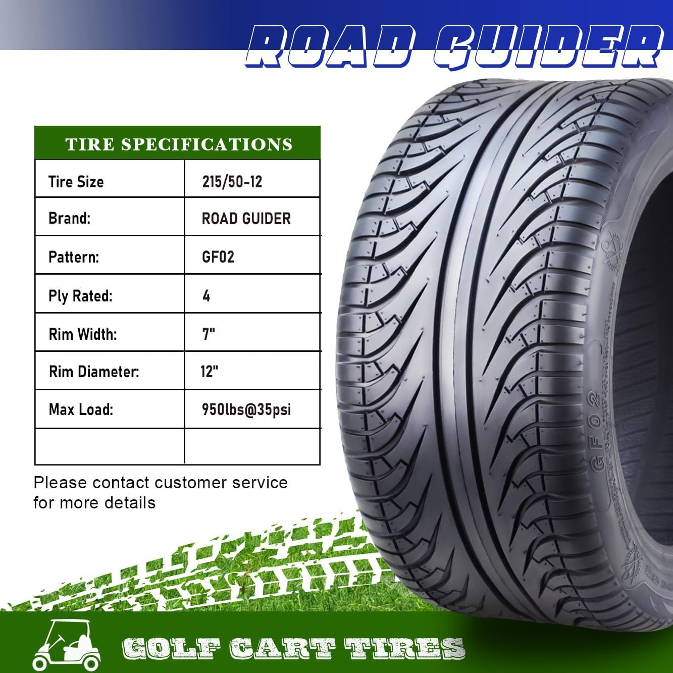 WANDA 215/60-8 Golf Cart ATV Tires 4 Ply 215/60x8 14010 …