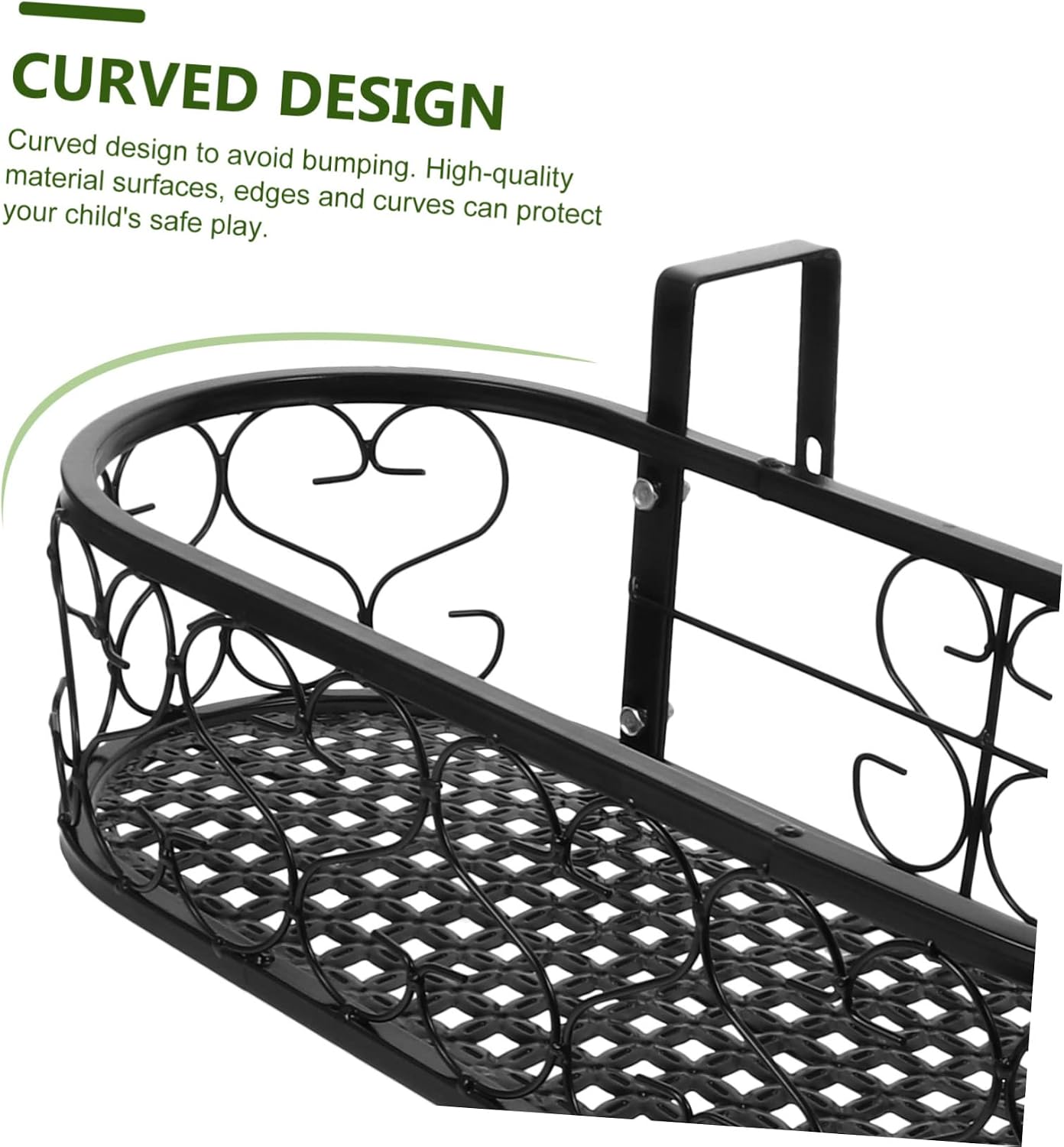 Kisangel Plant Stand Outdoor Decorative Ironwork Hanging Flowerpot Rack Wall Hanging Planter for Home Decor