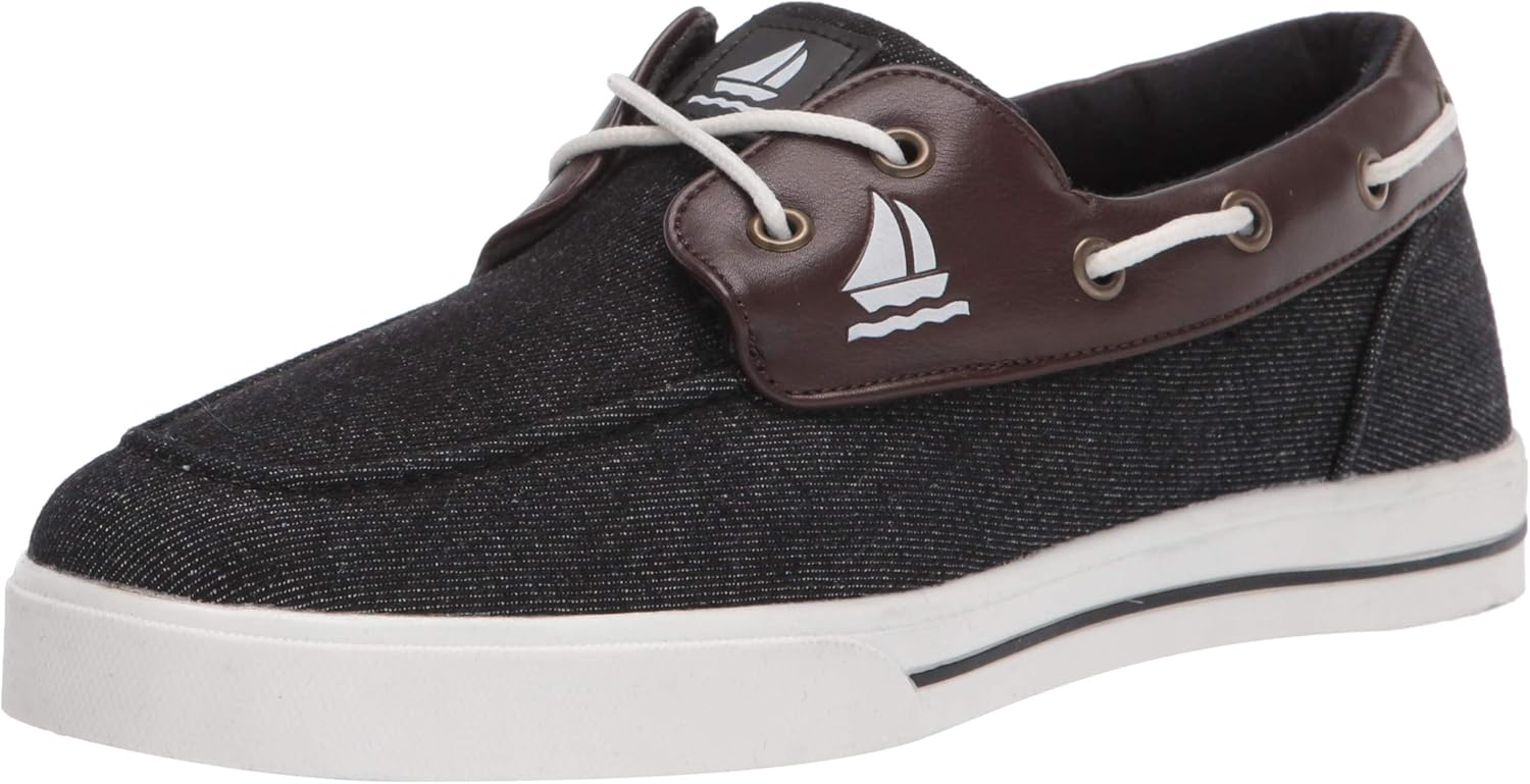 Sail mens Sail Canvas Shoes Sneaker, Black Brown, 10 US