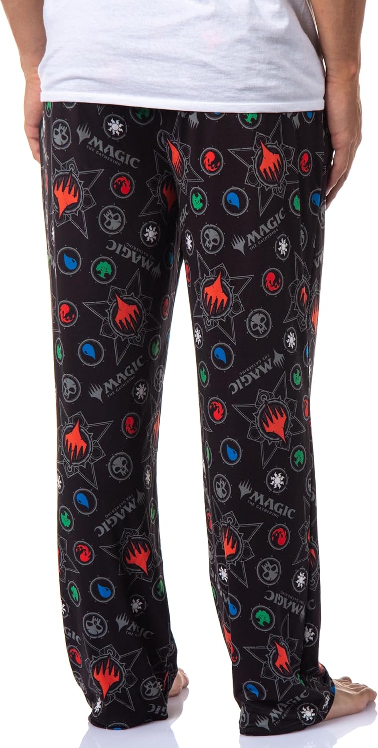 Magic: The Gathering Mens' Mana Symbols Card Game Sleep Pajama Pants - Image 4