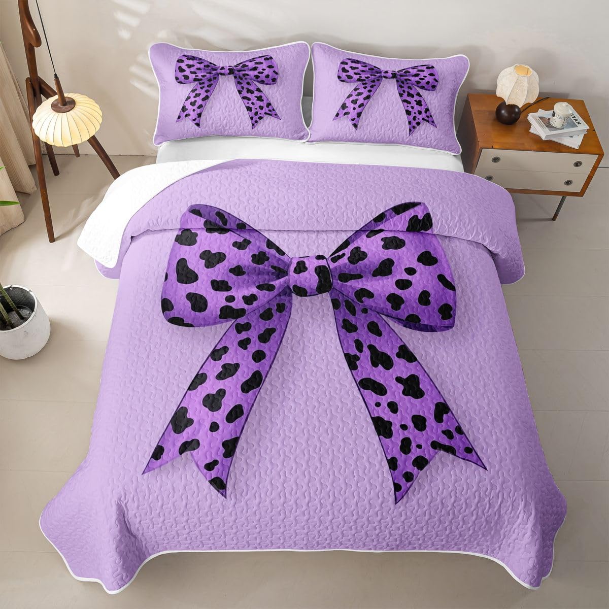Homewish Fliege Leopardenmuster Tagesdecke 240x260cm