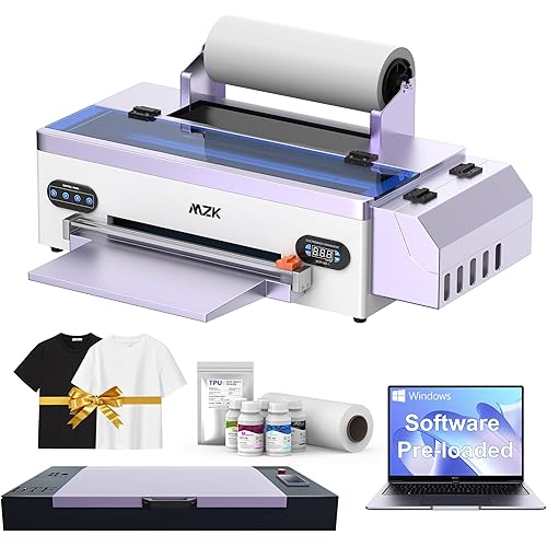 MZK A3 DTF Printer Machine,13”Max Print Width,Ink Anti-Clog Design,One-Touch Automatic Cleaning System,High-Speed Print,2880DPI,Multi-Material Compatible,Gift Ink 2 Year
