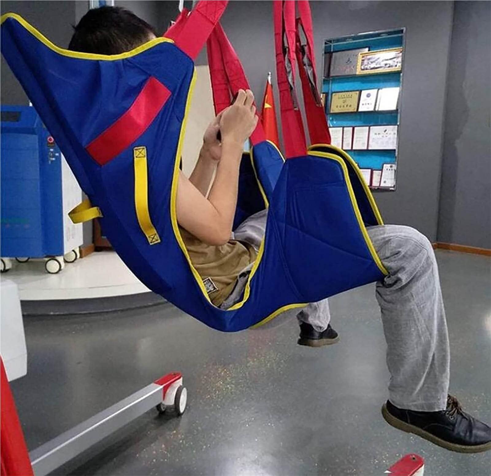 Cinturón de eslinga para elevación de pacientes, cinturón de transferencia médica para ancianos y discapacitados, puede soportar hasta 507 libras con arnés de cuerpo completo con soporte de cuatr