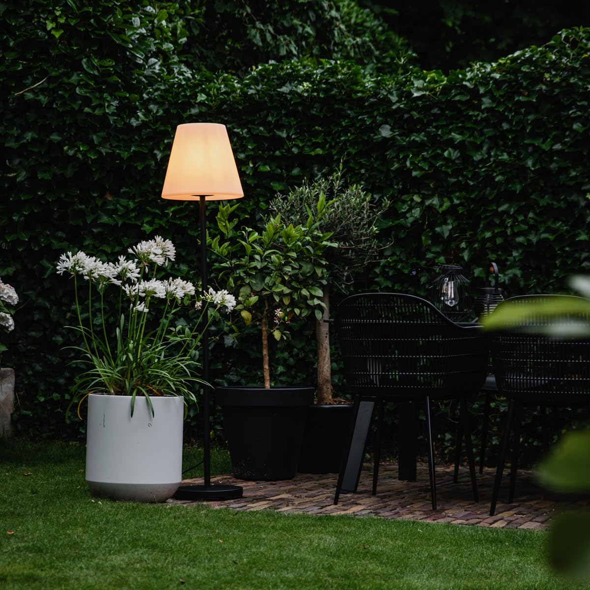 Qazqa Design außen Stehleuchte, Stehlampe für den Garten - Virginia - Schwarz, max. 40W, Geeignet für LED, 150cm, IP65