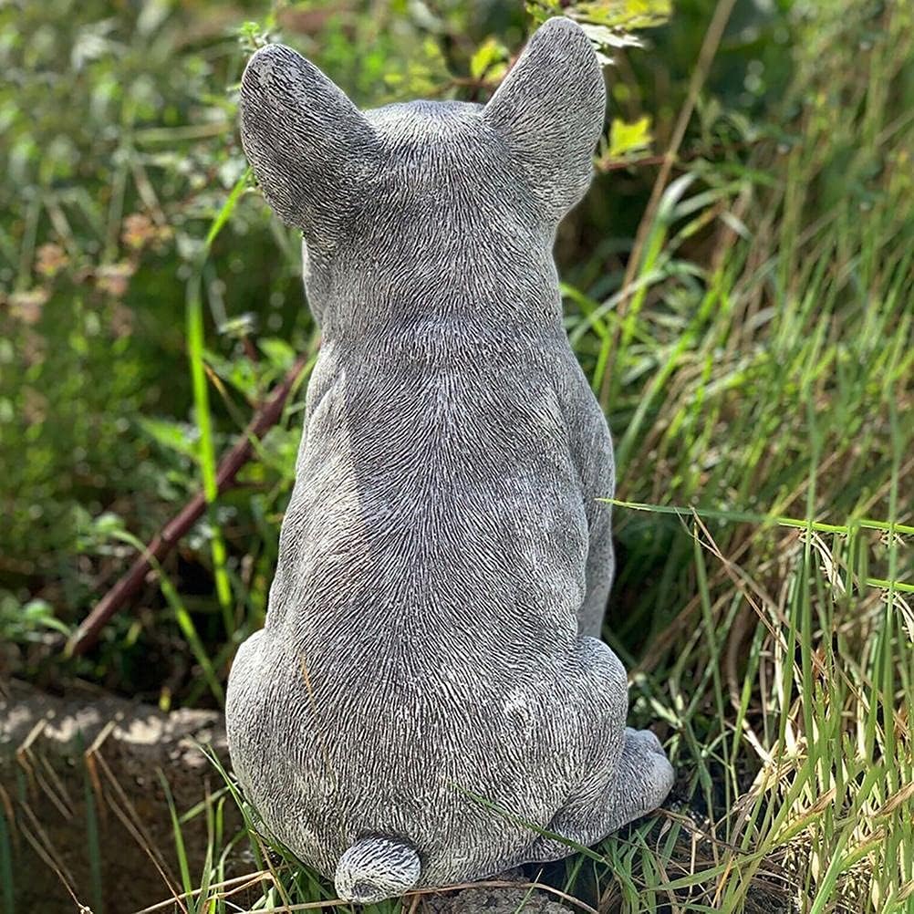 Yosoo Dog Statue, French Bulldog Statue Garden Animal Sculpture for Garden Decoration Outdoor Lawn Gnome Yard Art (Picture Color 2) - Image 5