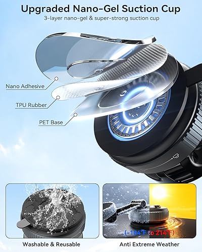 Miniatura 6 de Soporte magnético para teléfono de coche de carga rápida de 15 W, nuevo soporte de teléfono con ventosa elástica con succión más fuerte, cargador