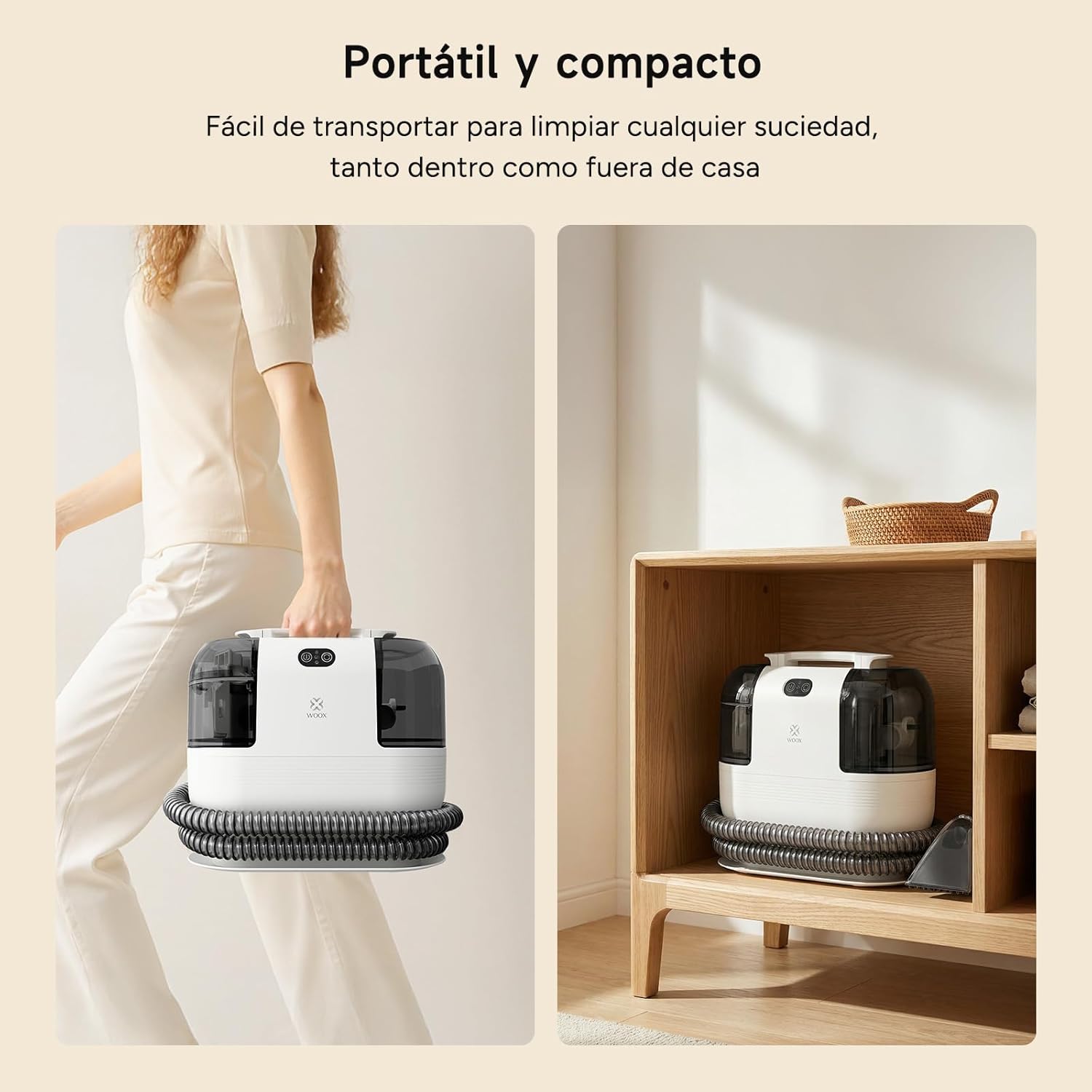 Multi-scene professional cleaning on carpet, furniture, stairs, and car interior