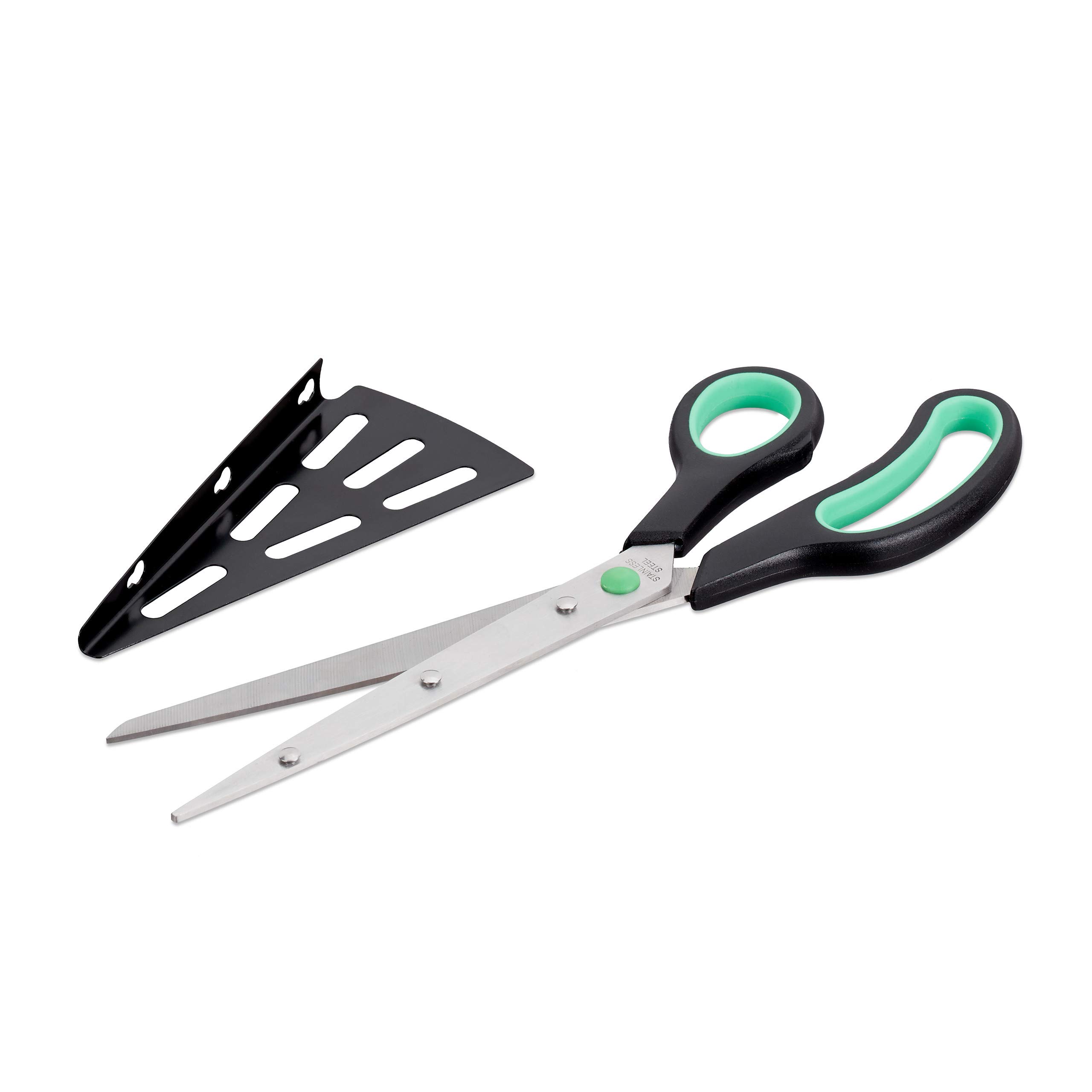 2x Forbici per pizza con paletta solleva pizza tagliapizza in acciaio inox adatto a lavastoviglie nero verde