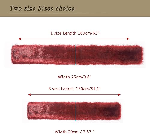 Miniatura 47 de Dikoaina Bufanda de piel sintética de invierno para mujer Blanco