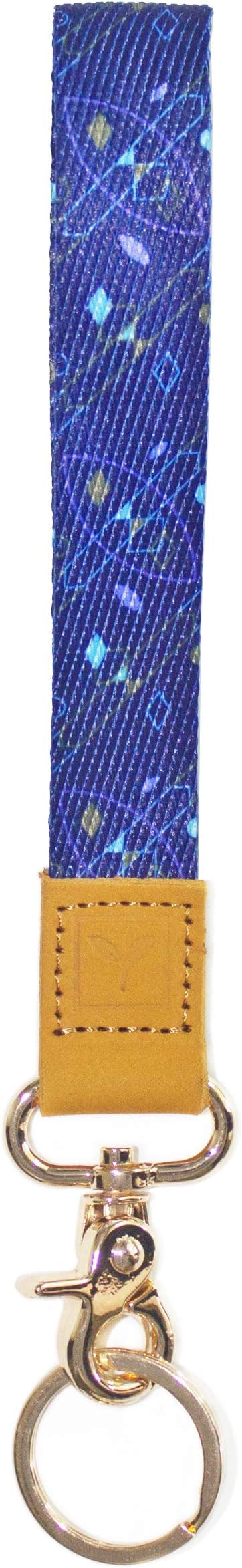 YOYOGO Hand Wrist Lanyard Strap Keychain Holder for Men and Women - Cool Lanyards for Keys Wallet and ID Badge Holder - with 2 Key Rings (Blue Star)
