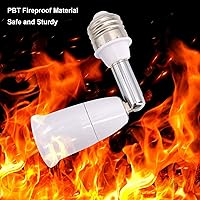 Vista 6 de Extensor de enchufe de luz E26/E27, adaptador extensor de enchufe de extensión de 4.5 pulgadas, ajustable vertical 180° horizontal 360°, convertidor