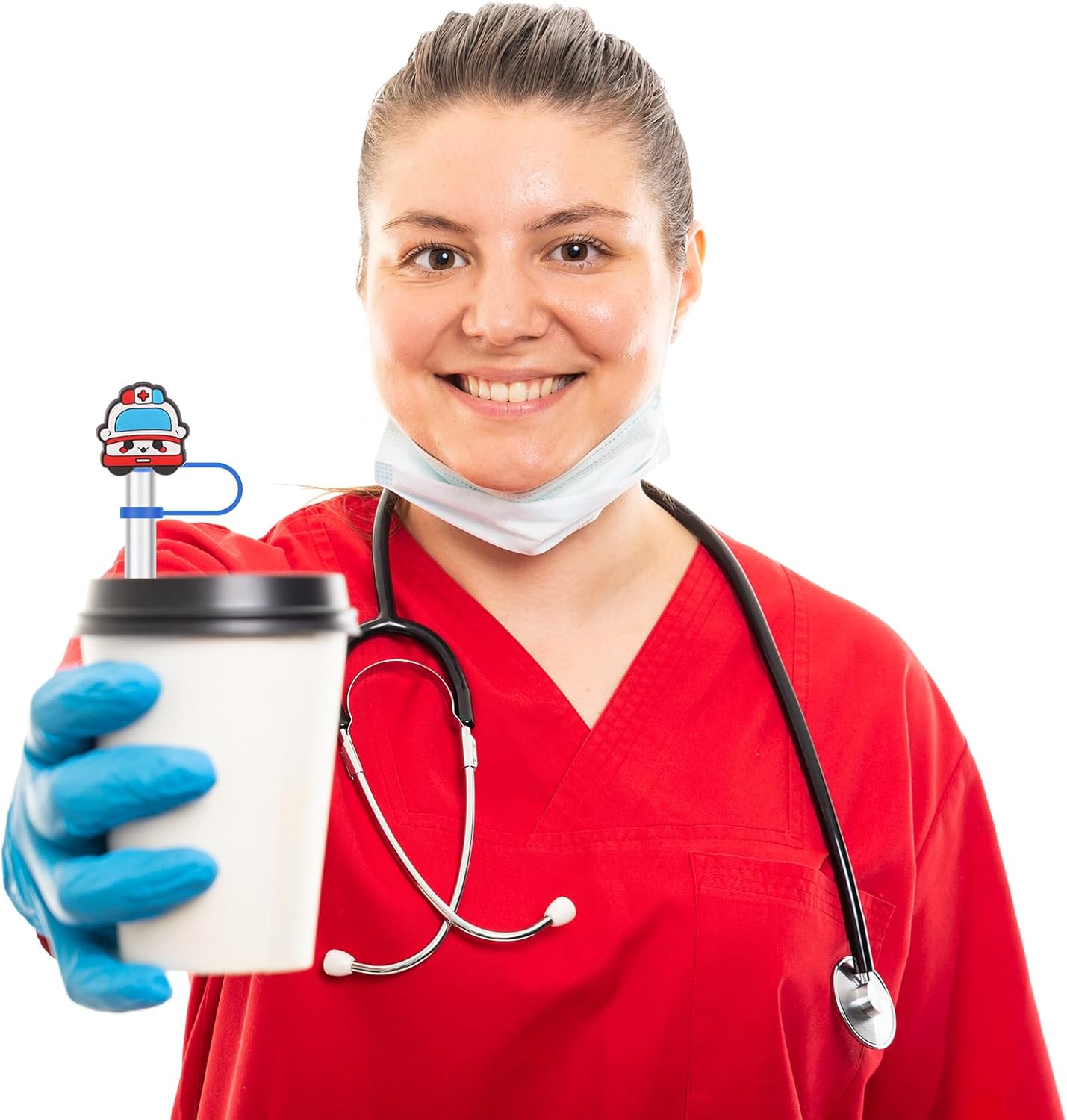 50 Pcs Nurses Straw Cover Caps Compatible with Stanley Cup, Silicone Cute Straw Toppers for Cups 30&40 Oz Tumbler Accessories 10mm - Image 6
