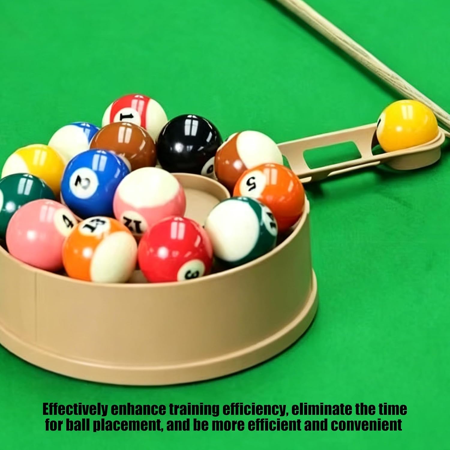 Billiard Training Rack, Pool Ball Rack with Manual Feeding Mechanism, Construction for Consistent Practice