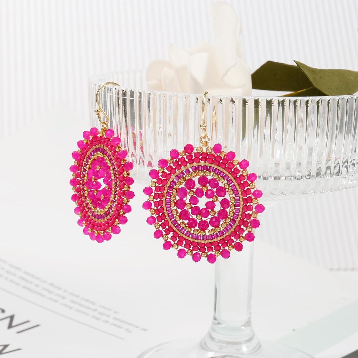 Colorful Summer Beaded Earrings For Women Crystals Glass Bead Dangle Drop Bohemia Earrings Statement Earrings For Women - Image 4