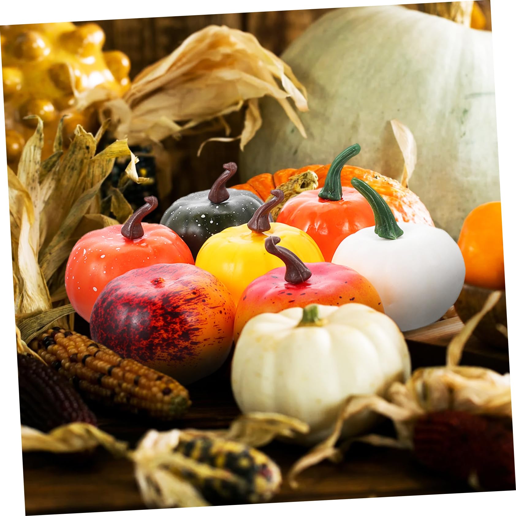 Zerodeko 4 Set Zucca Artificiale Modelli Di Zucca Di Halloween Falso Zucche Di Schiuma Artificiale Forniture Per La Fotografia Di Halloween Mini Zucche Finte Schiuma 12 Pezzi * 4