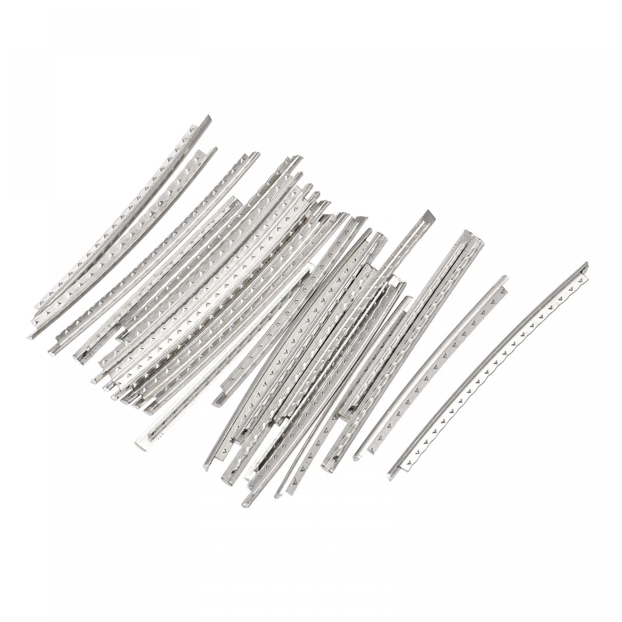 sourcing map Electric Bass Fret Wire Guitar Fretboard 24 Fret 2.7mm Silver Tone for Bass Fingerboard Replacement, Pack of 24
