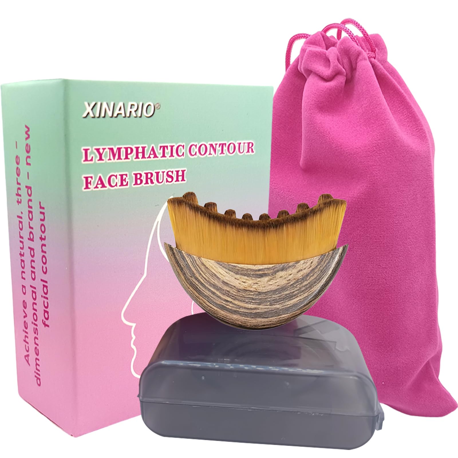 Photo 1 of 1 PCS Lymphatic Contour Face Brush for Sculpting – Anti-Puffiness, Detox & Lift, Improves Skin Glow & Absorption
