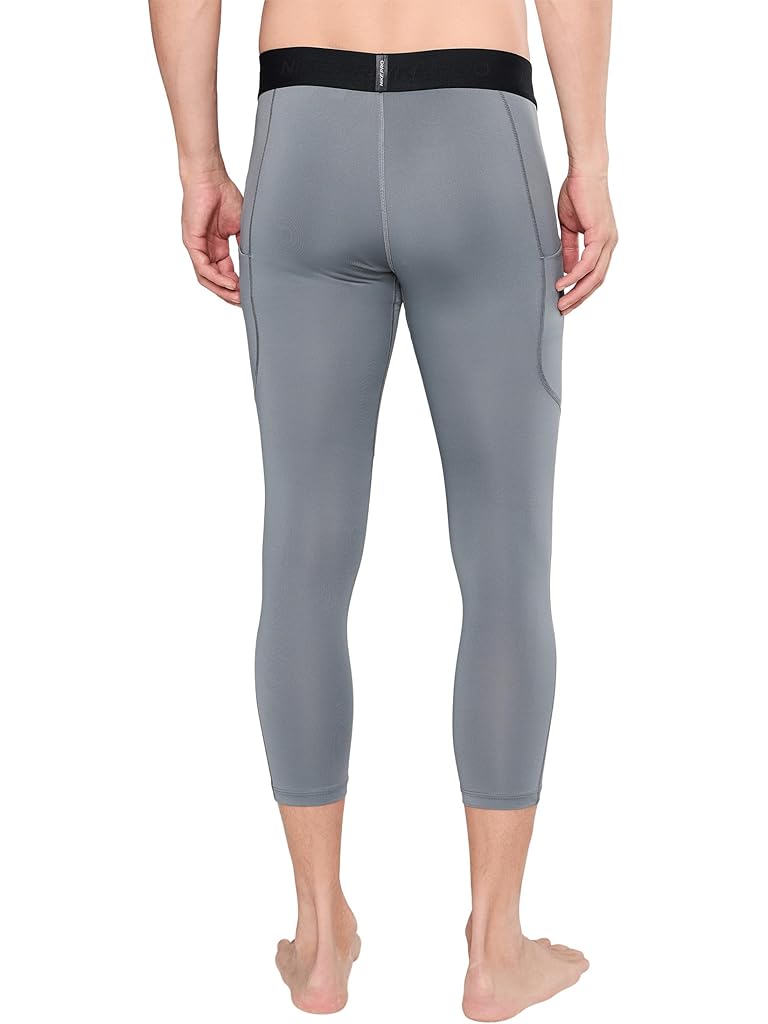 Gray Nike Pro Dri-FIT 3/4-Length Fitness Tights