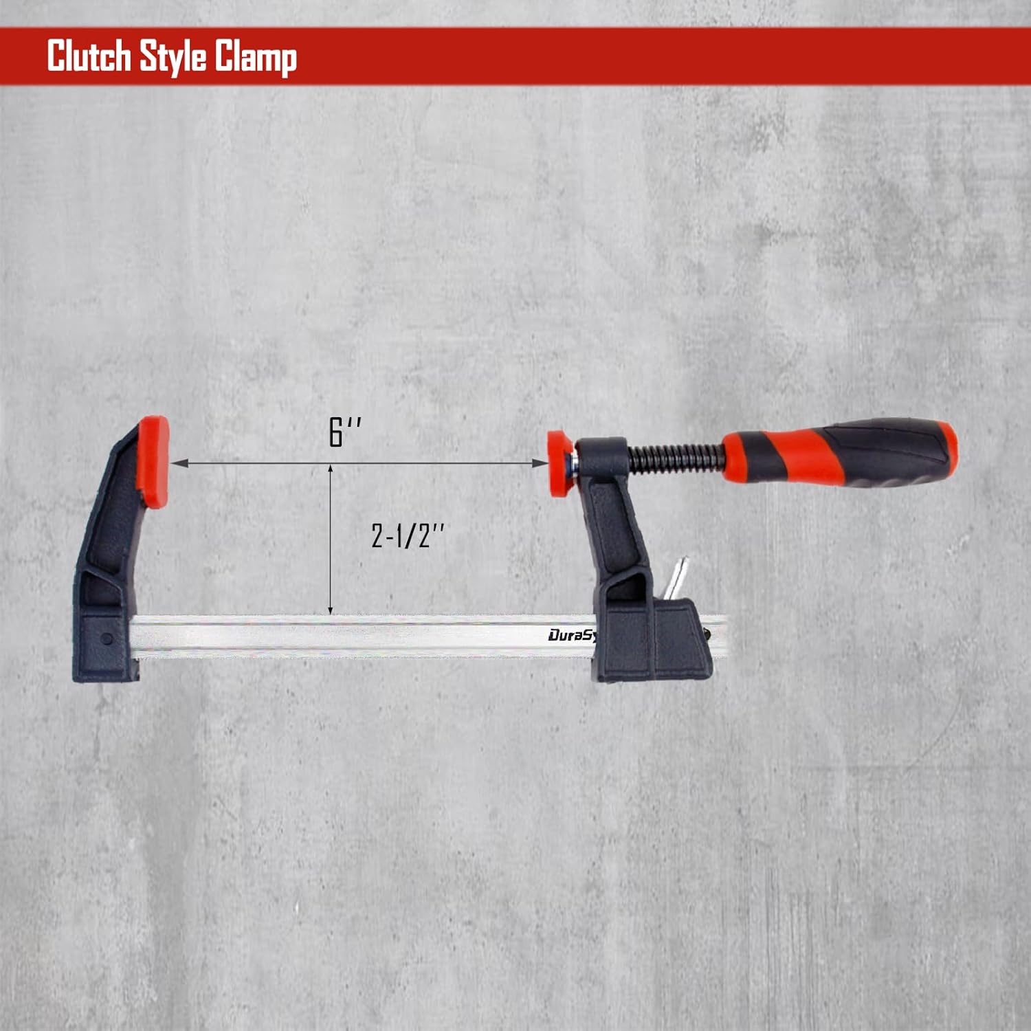F Clamps for Woodworking, 2 Pcs 6" Steel Bar Clamp, 2.5" Throat Medium Duty 700 lbs Quick Release Carpenter Tools Versatile DIY Metalworking Craft