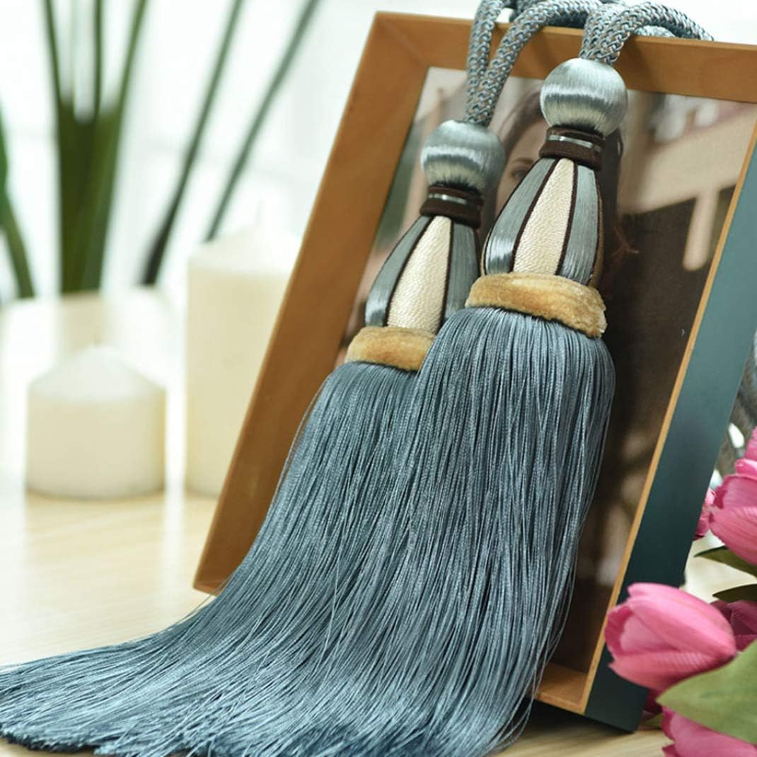 Curtain Ties for Drapes,1Pair Tieback Tassel Hanging Balls Vintage Window Drapery Holdback Rope Bedroom Living Room Treatment Accessory