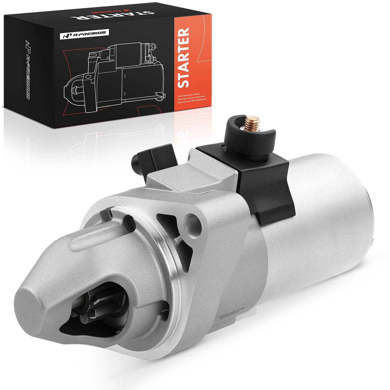 Photo 1 of A-Premium Starter Motor Compatible with Honda Models - CR-V CRV 2002 2003 2004 2005 2006-2.4L L4 Engine -1.6KW 12V 9 Teeth Clockwise -Replace# 31200-PPA-505, 31200-PPA-A01