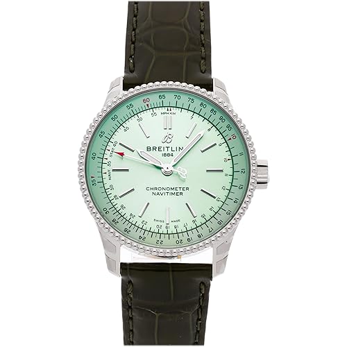 Breitling Navitimer Automatic Green Dial Watch A17395361L1P1 (Pre-Owned)