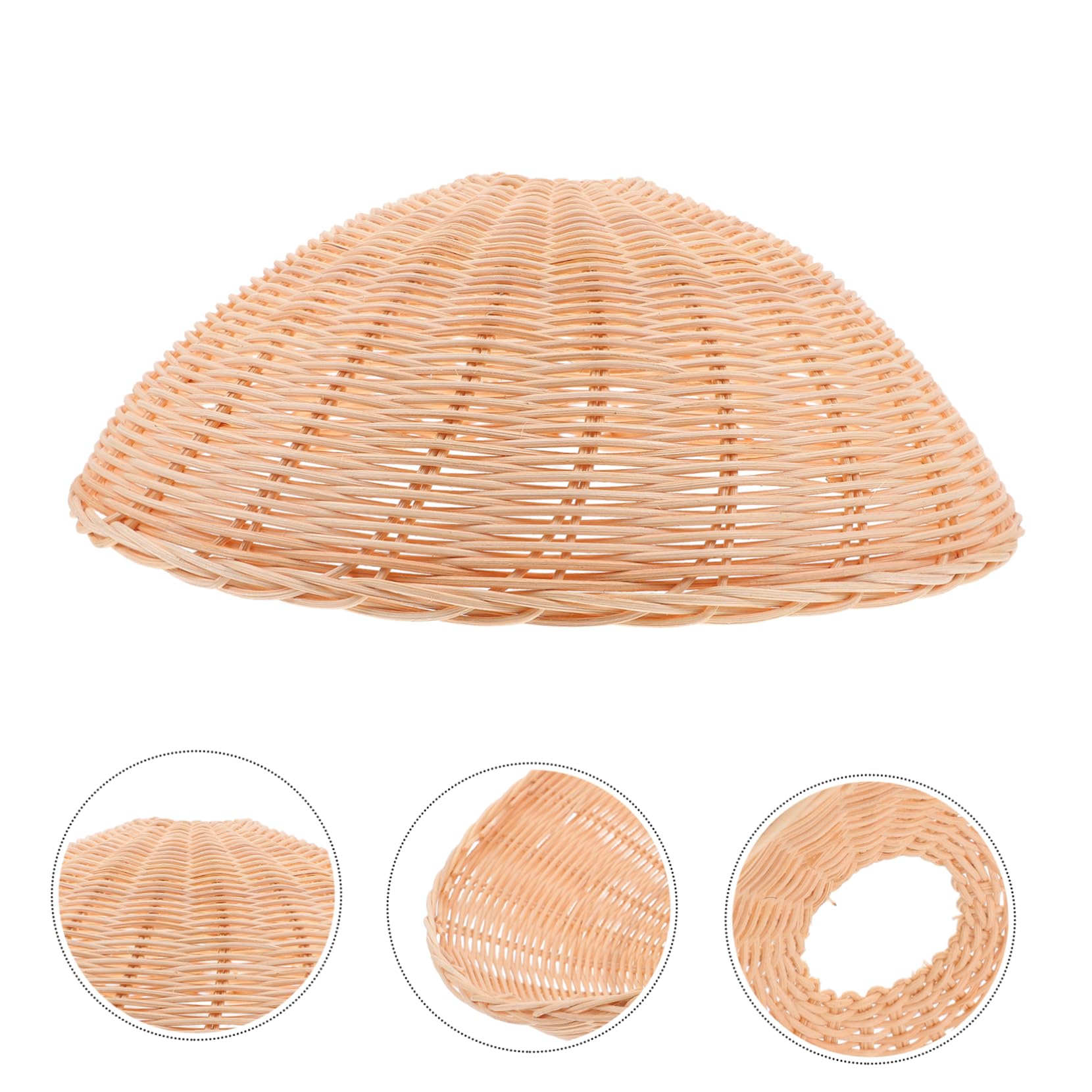 SHINEOFI 2 Pezzi paralume lampadario in rattan arredamento paralume ombra della lampadina decorativo da soffitto lampada da tavolo da pranzo rustico paralumi per hotel