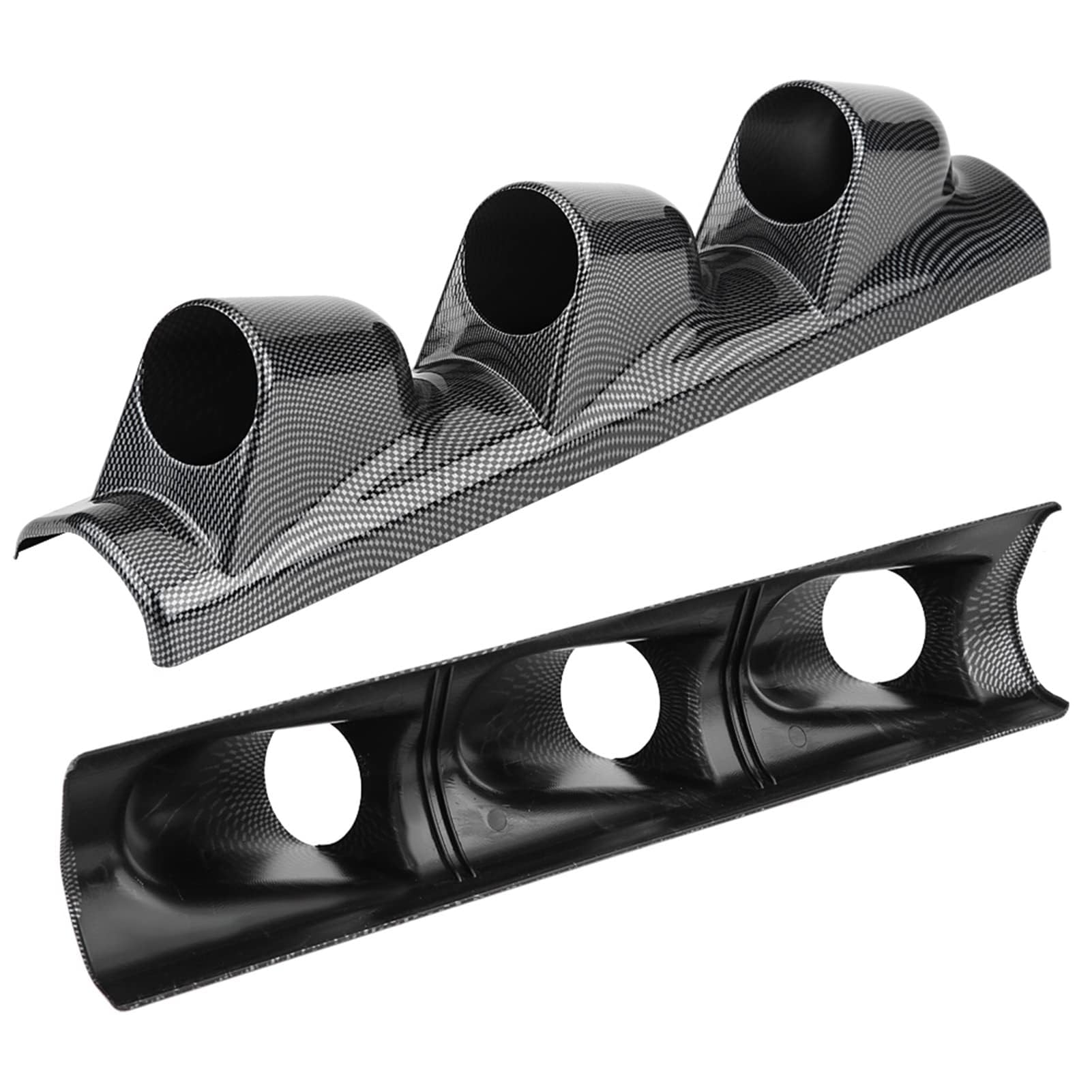 Pod per Manometro, Staffa per Supporto Universale per Misuratore di Sport da Corsa in Fibra di Carbonio Supporto per Montante Decorazione per Auto(Triple Hole)
