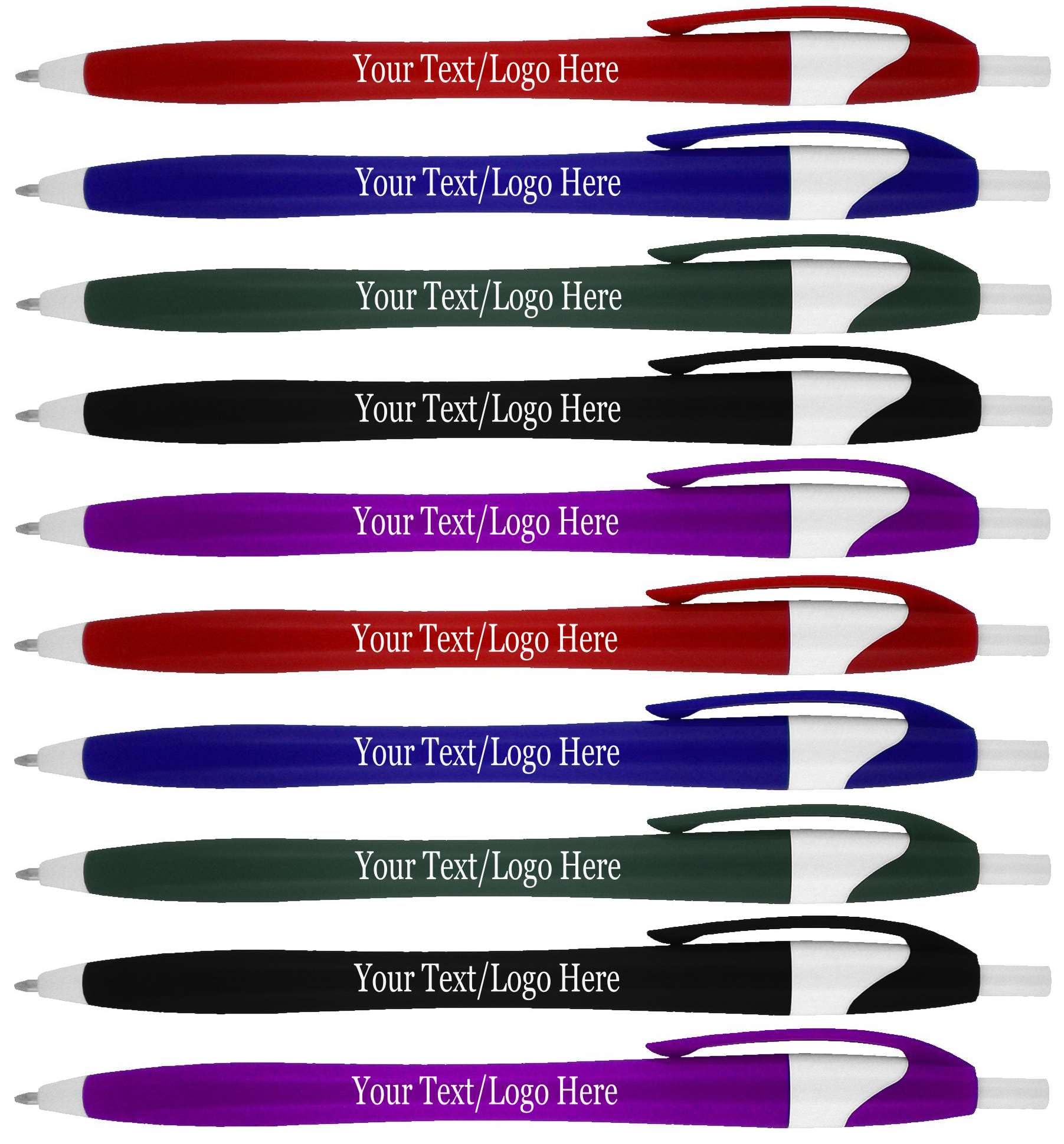 SyPen Personalized Pens With your Custom Logo or Text-500 Pack Bulk-for Businesses, Parties, and Events, Custom Printed Slim Ballpoint Click Pens,