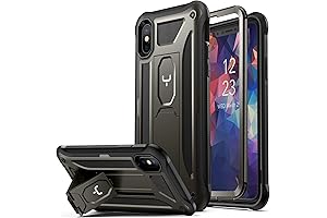 Sanzhu Tech iPhone X/XS 5.8" Premium Rugged Protective Case with Kickstand & Built-in Screen Protector