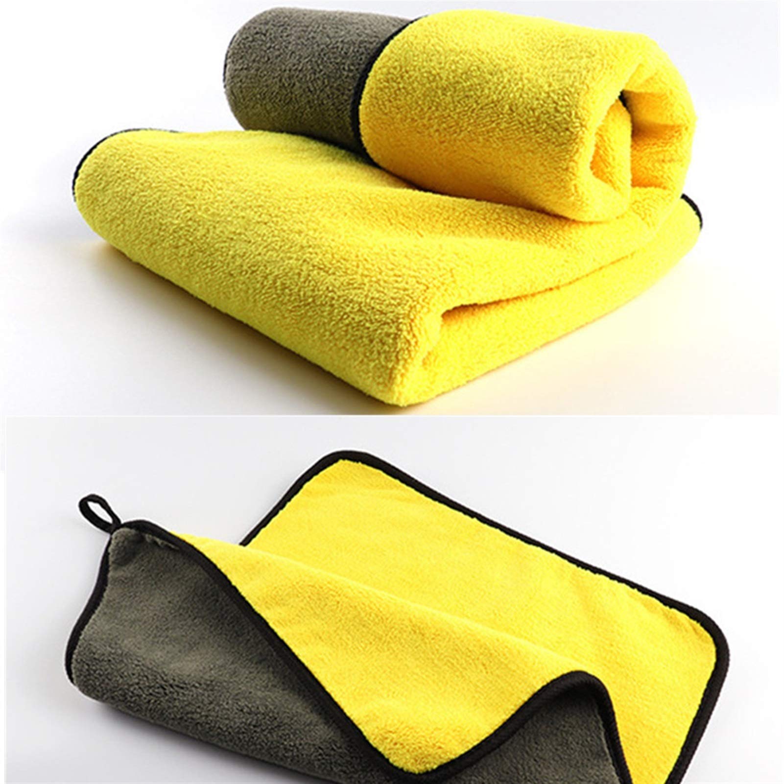 5/10X Extra Suave 30x60CM Toalla de Microfibra para Lavado de Autos Paño de Secado para Limpieza de Autos Paño para el Cuidado del Auto Toalla de Lavado para Autos (Color : 1) (4)