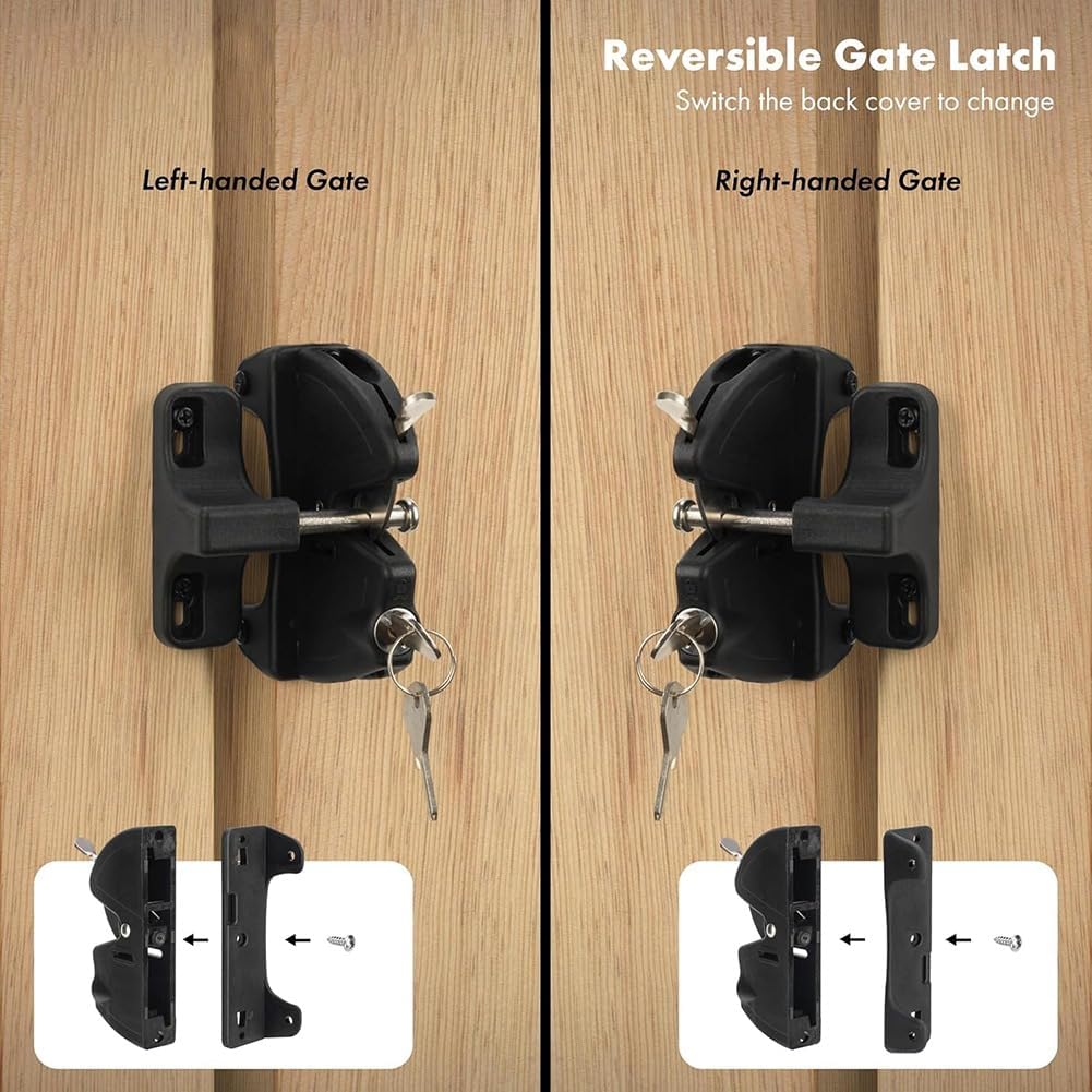 Fence Gate Lock Guardrail and Fence Locks Gate Gate Fence Lock for Outdoor,Locking Gate Door Lock