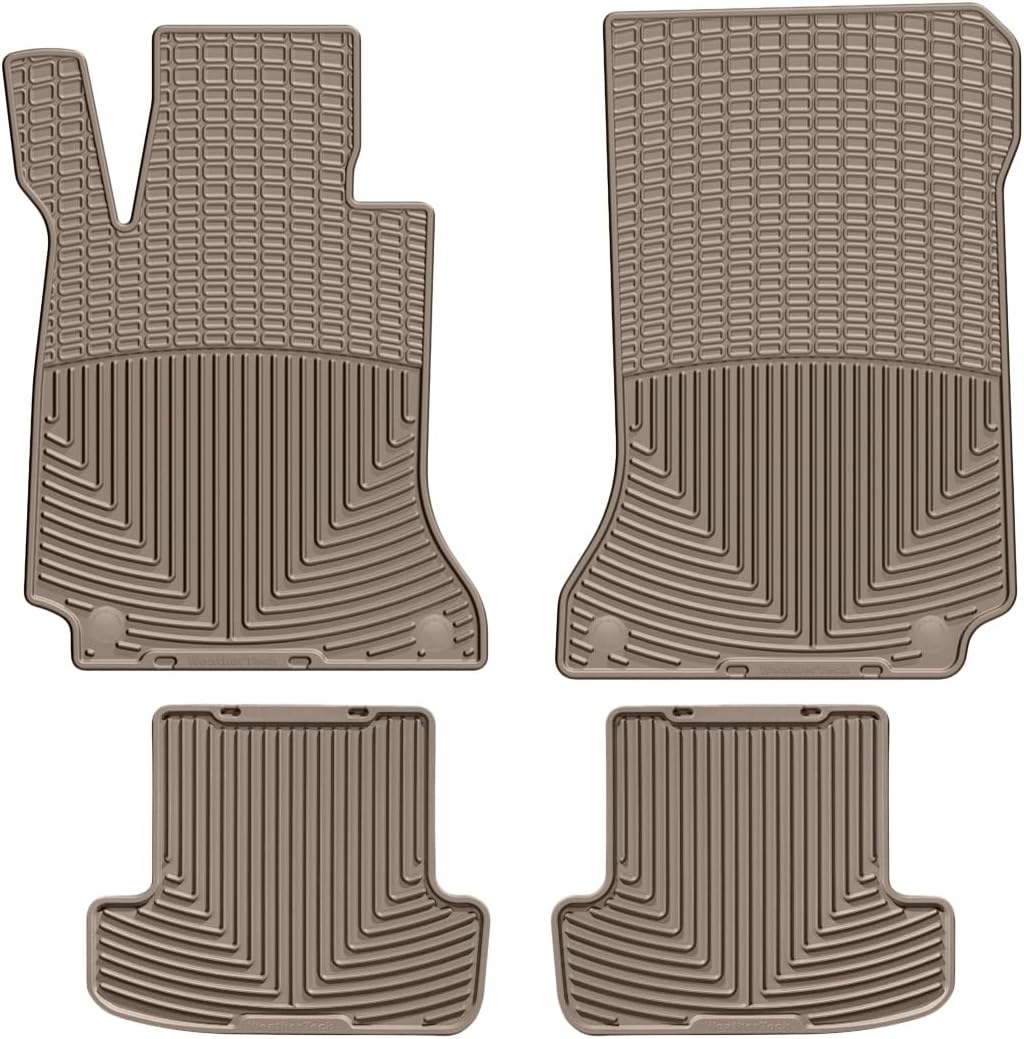WeatherTech All-Weather Floor Mats for Mercedes E-Class - 1st & 2nd Row (MB C207 T), Tan