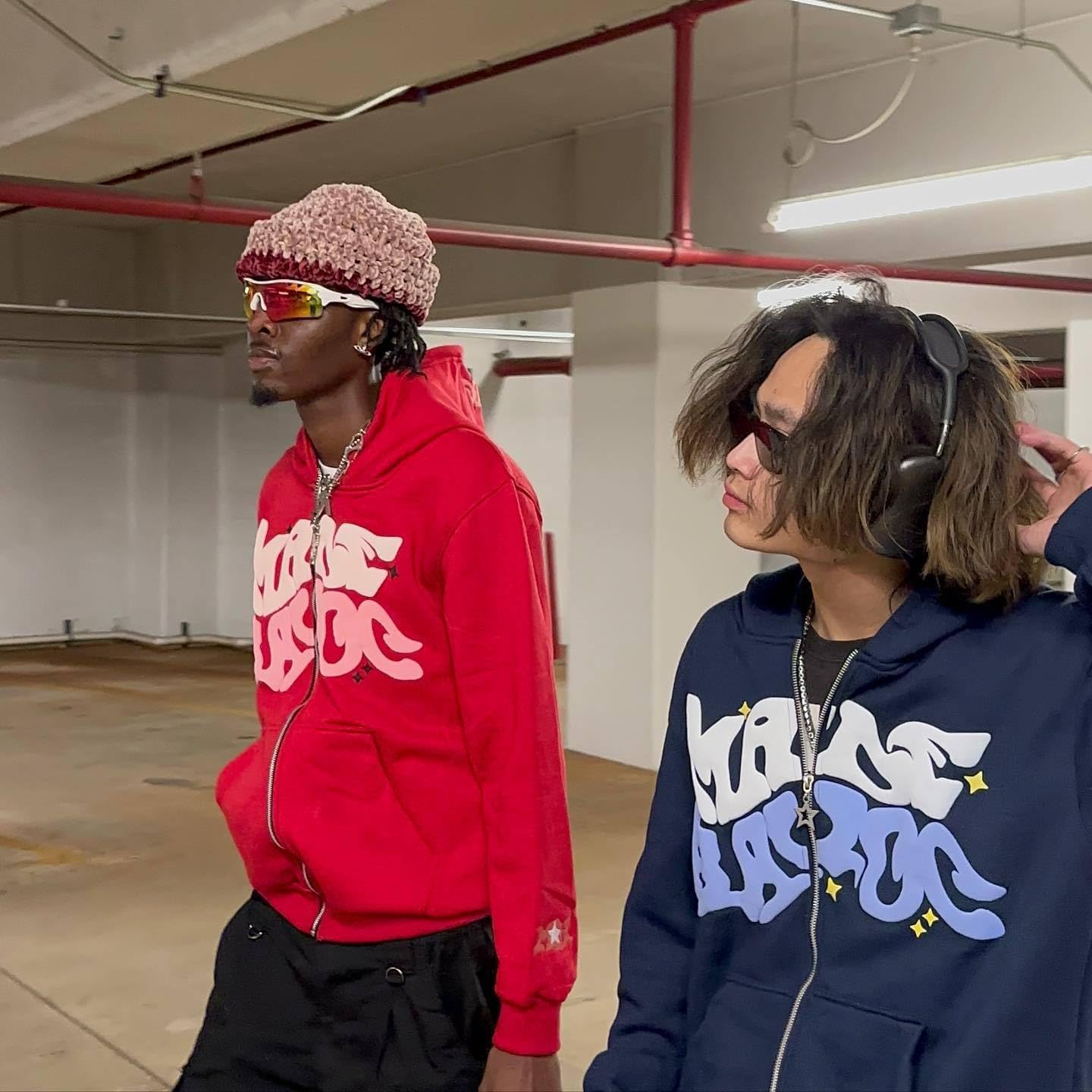 Y2k Hoodies Puff Print Hoodie Grunge Graphic Zip Up Hoodies Y2k Jacket Hip Hop Streetwear Aesthetic Sweatshirts - Image 4