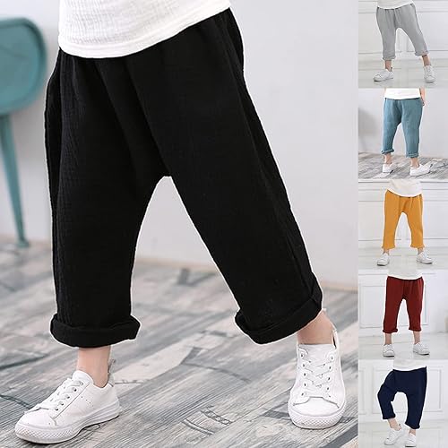 Miniatura 2 de Babies, Toddlers, and Boys' Pants Joggers Clothes Kid Elastic Waist Sweatpants Pull On Pants Casual Sports Track Trouser Grey