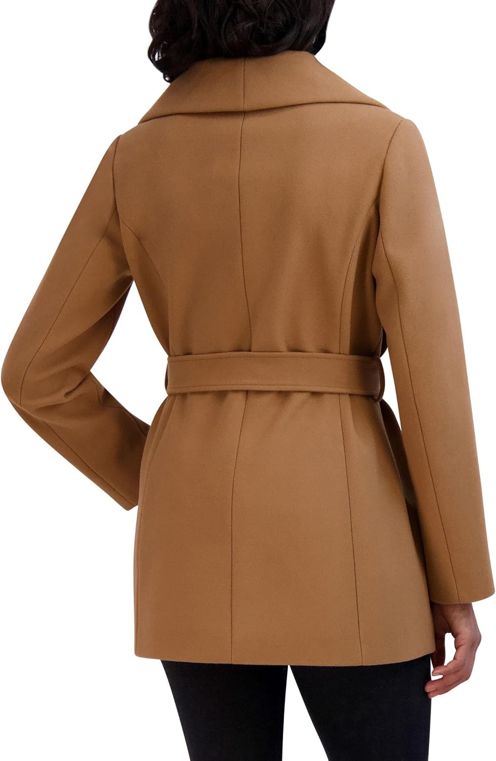 TAHARI Women's Peacoat Lapel Collar Belted Trench Coat - Image 3
