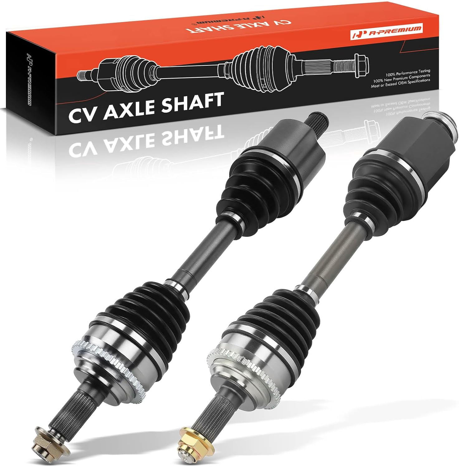 A-Premium Pair (2) Front CV Axle Shaft Assembly Compatible with Ford Fusion 2010-2012 V6 3.5L & Lincoln MKZ 2007-2012 V6 3.5L, Driver and Passenger Side