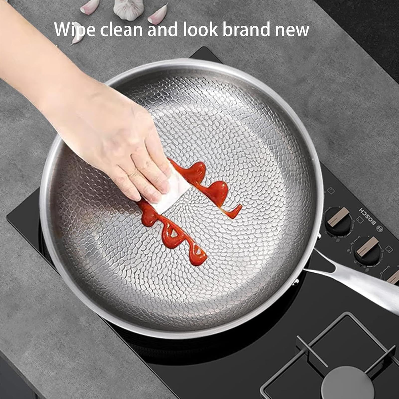 Poêle en titane | Ustensiles de Cuisine - Grillage Ustensile de Cuisine pour Restaurant Hôtel Utilisation Quotidienne Appartement